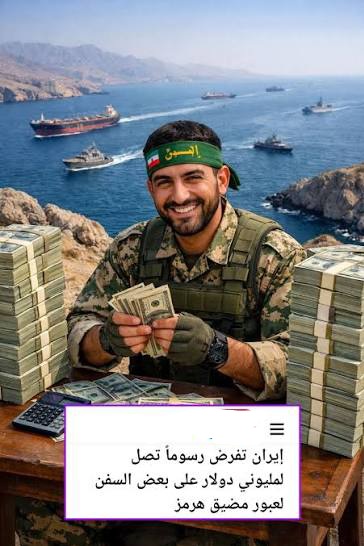 إيران تفرض رسومًا لعبور مضيق هرمز